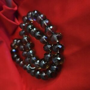 Smoky Quartz Faceted Stone Beaded Necklace